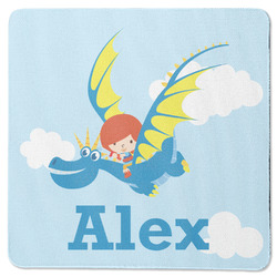 Flying a Dragon Square Rubber Backed Coaster (Personalized)