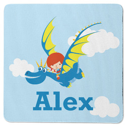 Flying a Dragon Square Rubber Backed Coaster (Personalized)