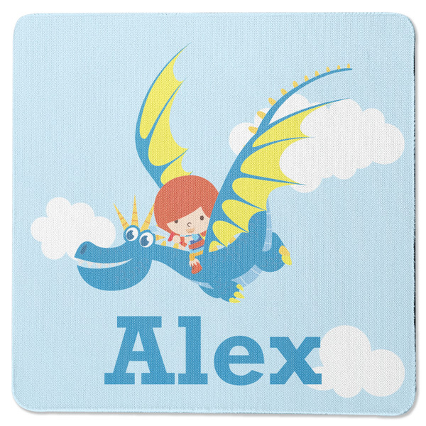 Custom Flying a Dragon Square Rubber Backed Coaster (Personalized)