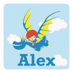 Flying a Dragon Square Decal - Small (Personalized)