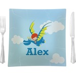 Flying a Dragon Glass Square Lunch / Dinner Plate 9.5" (Personalized)