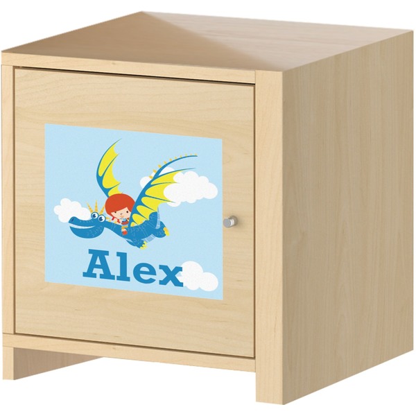 Flying a Dragon Square Wall Decal on Wooden Cabinet