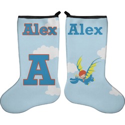 Flying a Dragon Holiday Stocking - Double-Sided - Neoprene (Personalized)