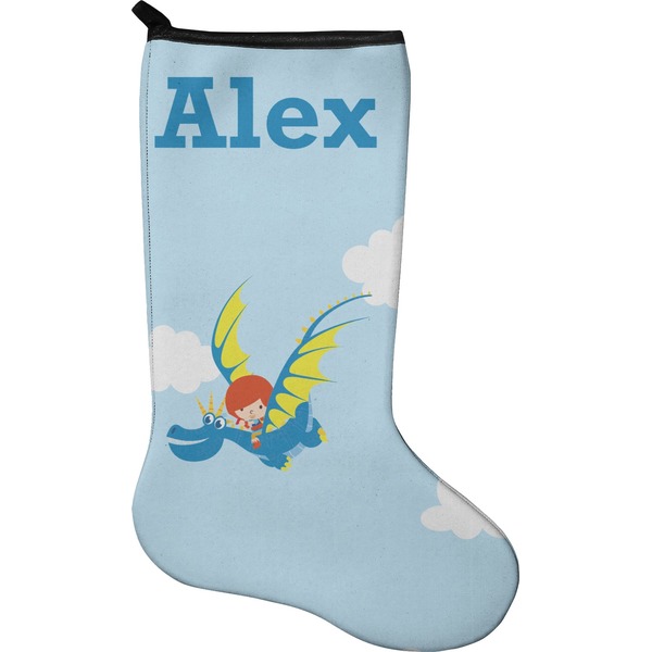 Custom Flying a Dragon Holiday Stocking - Single-Sided - Neoprene (Personalized)