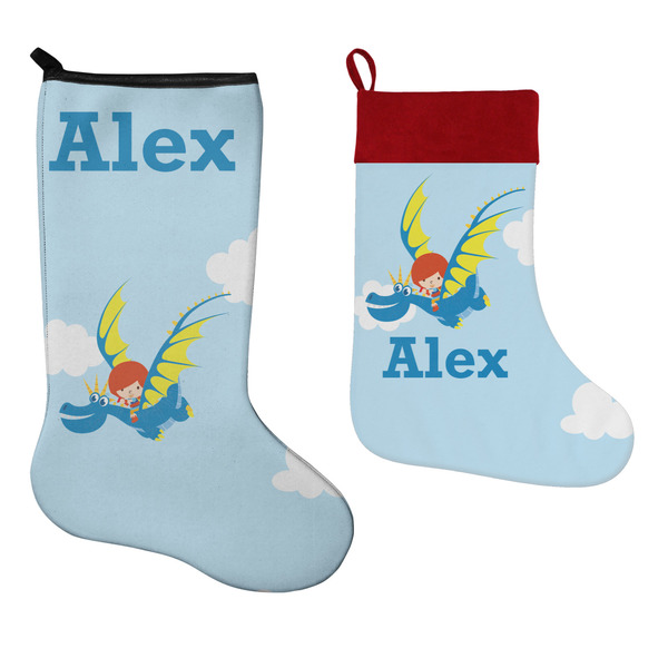 Flying a Dragon Stockings - Side by Side compare