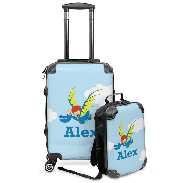 Custom Flying a Dragon Kids 2-Piece Luggage Set - Suitcase & Backpack (Personalized)