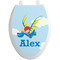 Flying a Dragon Toilet Seat Decal (Personalized)