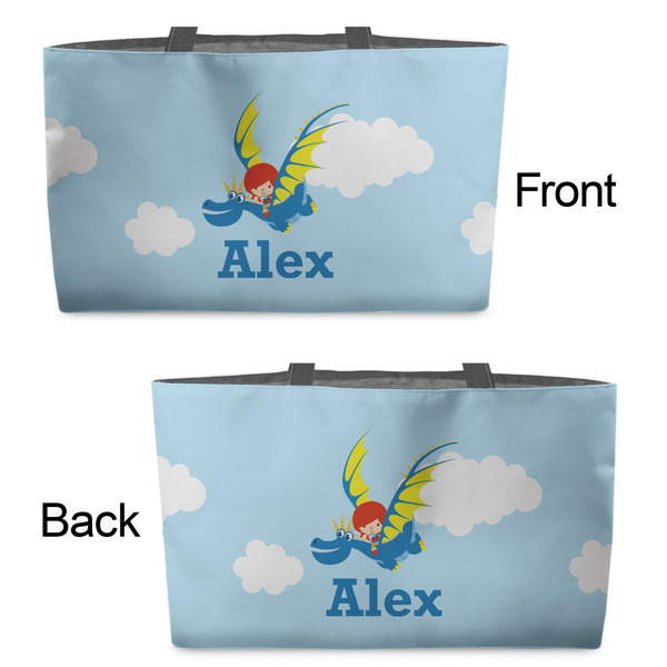 Flying a Dragon Tote w/Black Handles - Front & Back Views