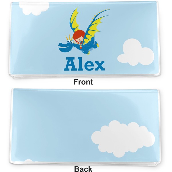 Flying a Dragon Vinyl Check Book Cover - Front and Back