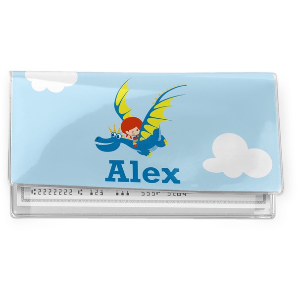 Custom Flying a Dragon Vinyl Checkbook Cover (Personalized)