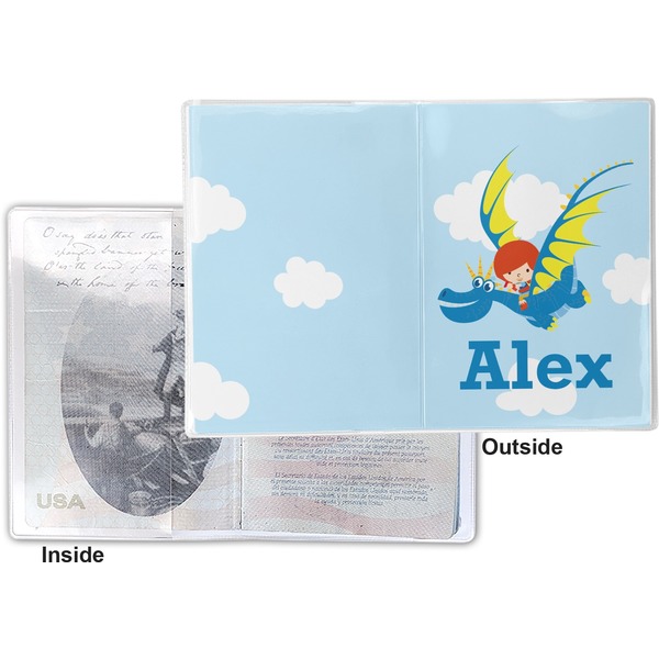 Flying a Dragon Vinyl Passport Holder - Flat Front and Back
