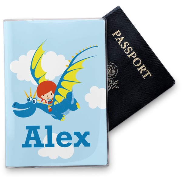Custom Flying a Dragon Vinyl Passport Holder (Personalized)