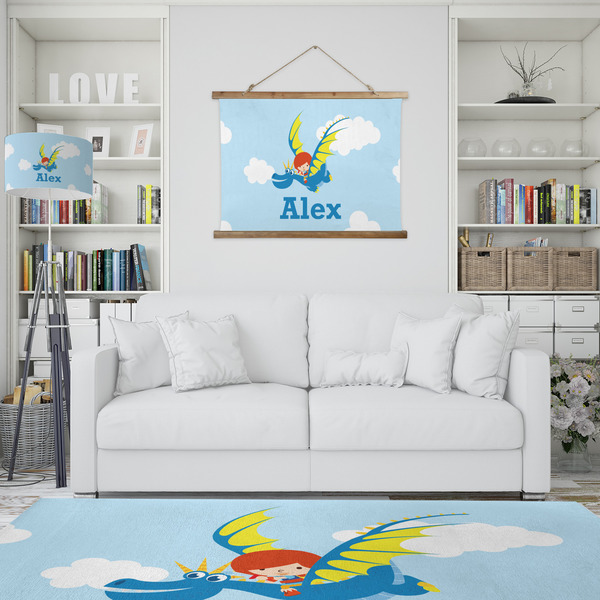 Flying a Dragon Wall Hanging Tapestry - IN CONTEXT