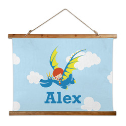 Flying a Dragon Wall Hanging Tapestry - Wide (Personalized)