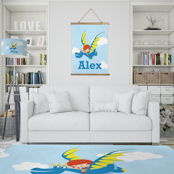 Flying a Dragon Wall Hanging Tapestry - Portrait - IN CONTEXT