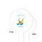 Flying a Dragon White Plastic 4" Food Pick - Round - Single Sided - Front & Back