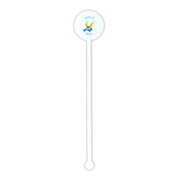 Flying a Dragon White Plastic 5.5" Stir Stick - Round - Single Stick