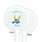 Flying a Dragon White Plastic 5.5" Stir Stick - Single Sided - Round - Front & Back