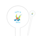 Flying a Dragon Cocktail Picks - Round Plastic (Personalized)