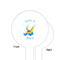 Flying a Dragon White Plastic 6" Food Pick - Round - Single Sided - Front & Back