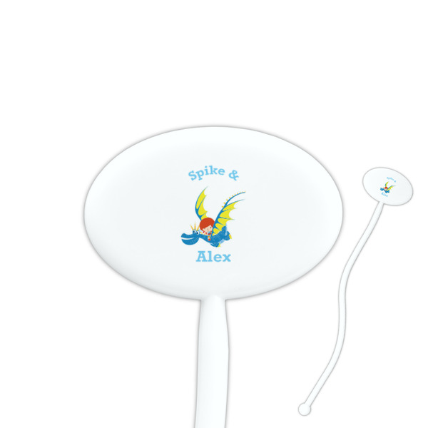 Custom Flying a Dragon Oval Plastic Stir Sticks (Personalized)