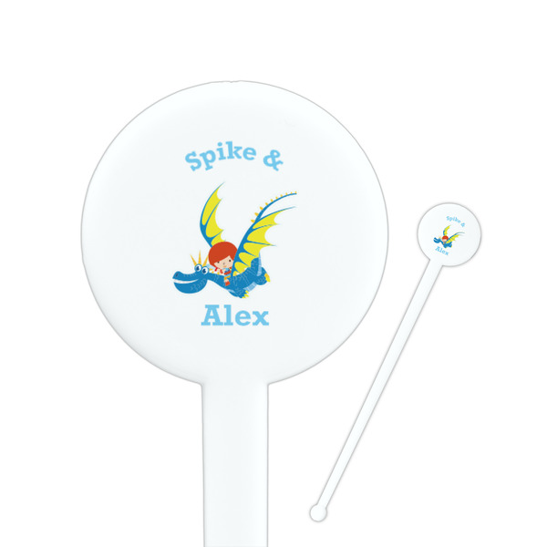 Custom Flying a Dragon Round Plastic Stir Sticks (Personalized)