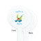 Flying a Dragon White Plastic 7" Stir Stick - Single Sided - Round - Front & Back