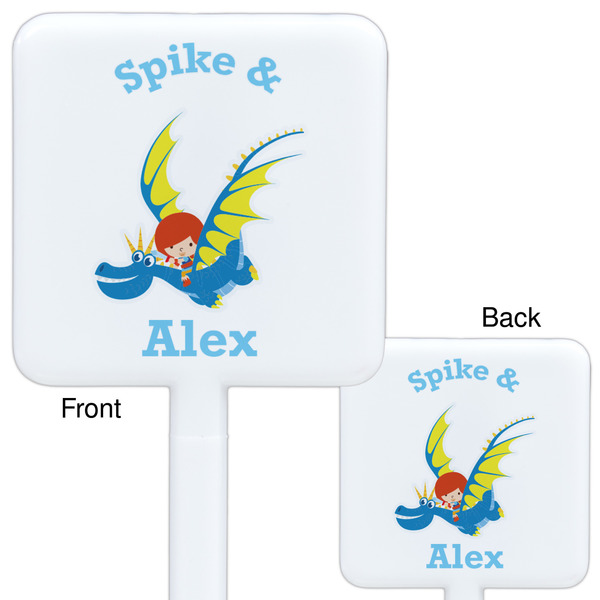 Flying a Dragon White Plastic Stir Stick - Double Sided - Approval