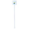 Flying a Dragon White Plastic Stir Stick - Double Sided - Square - Single Stick