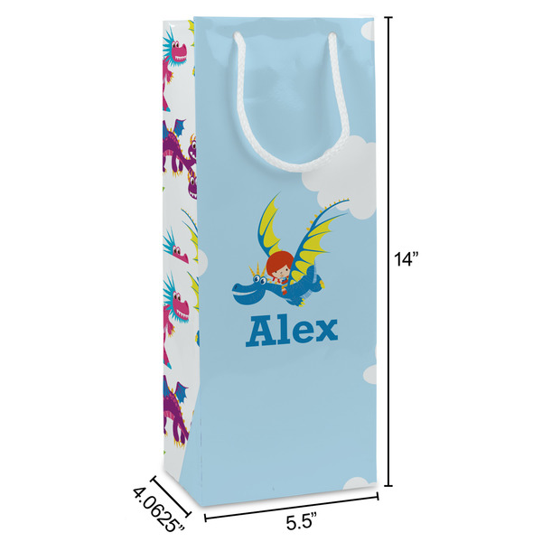 Flying a Dragon Wine Gift Bag - Dimensions