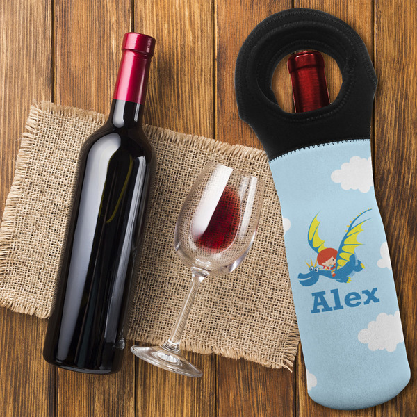 Flying a Dragon Wine Tote Bag - FLATLAY