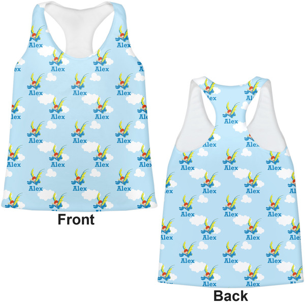 Flying a Dragon Womens Racerback Tank Tops - Medium - Front and Back