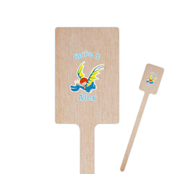 Flying a Dragon Rectangle Wooden Stir Sticks (Personalized)