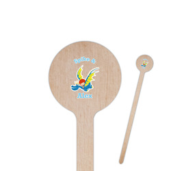 Flying a Dragon 6" Round Wooden Stir Sticks - Single Sided (Personalized)