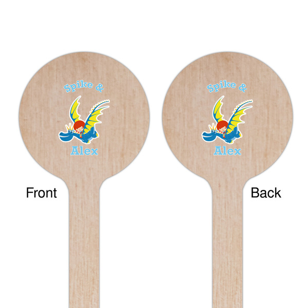 Flying a Dragon Wooden 7.5" Stir Stick - Round - Double Sided - Front & Back