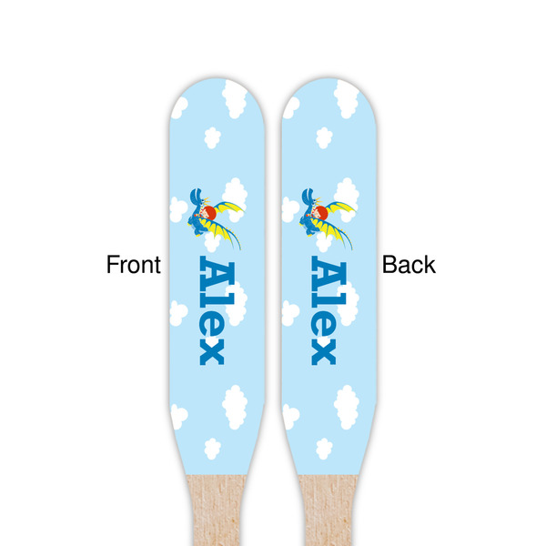 Flying a Dragon Wooden Food Pick - Paddle - Double Sided - Front & Back