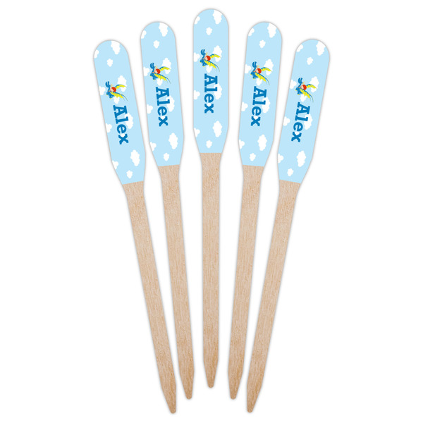 Flying a Dragon Wooden Food Pick - Paddle - Fan View