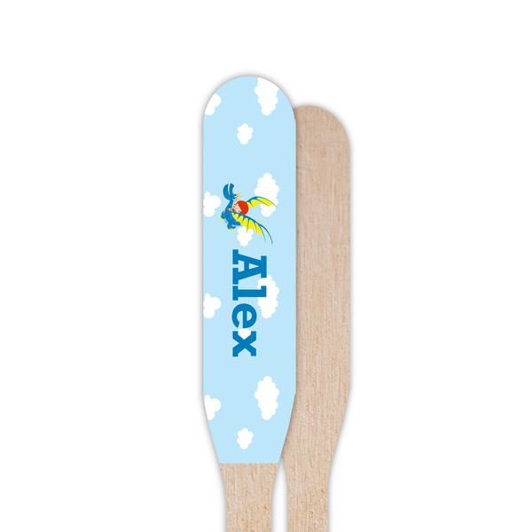 Flying a Dragon Wooden Food Pick - Paddle - Single Sided - Front & Back