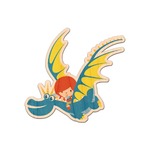 Flying a Dragon Genuine Maple or Cherry Wood Sticker
