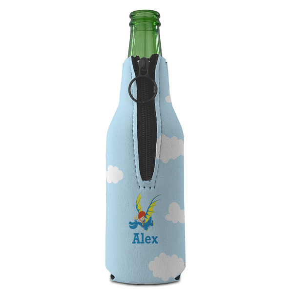 Flying a Dragon Zipper Bottle Cooler - BACK (bottle)