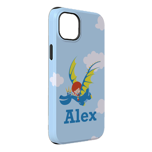 Custom Flying a Dragon iPhone Case - Rubber Lined - iPhone 14 Plus (Personalized)