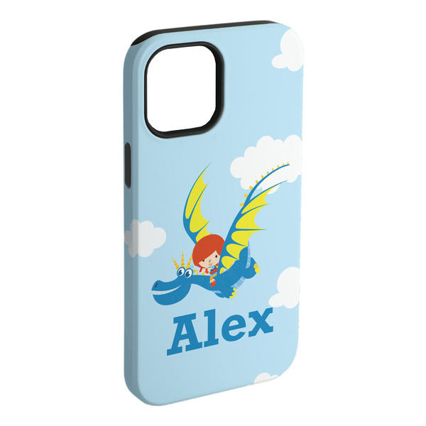 Custom Flying a Dragon iPhone Case - Rubber Lined - iPhone 15 Plus (Personalized)