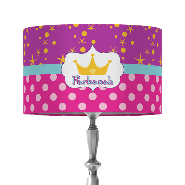Custom Sparkle & Dots 12" Drum Lamp Shade - Fabric (Personalized)
