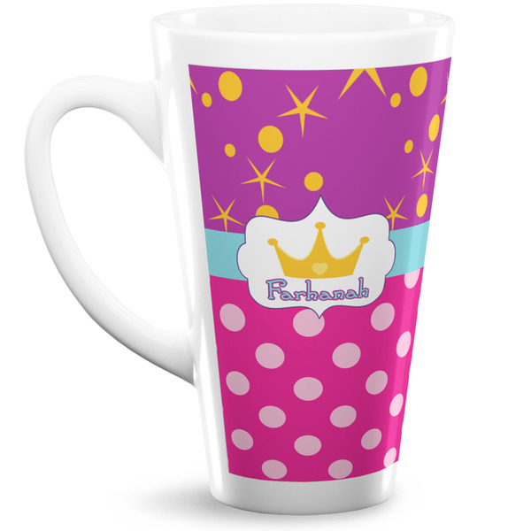 Custom Sparkle & Dots 16 Oz Latte Mug (Personalized)
