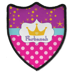 Sparkle & Dots Iron On Shield Patch B w/ Name or Text