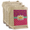 Sparkle & Dots 3 Reusable Cotton Grocery Bags - Front View