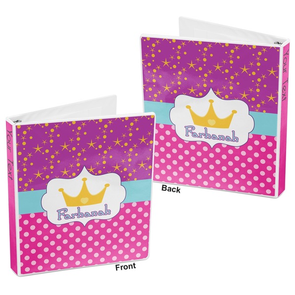 Sparkle & Dots 3-Ring Binder Front and Back