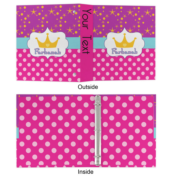 Sparkle & Dots 3 Ring Binders - Full Wrap - 1" - APPROVAL