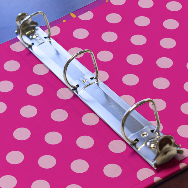 Sparkle & Dots 3 Ring Binders - Full Wrap - 1" - DETAIL