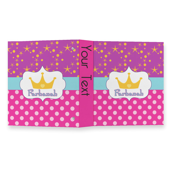Sparkle & Dots 3 Ring Binders - Full Wrap - 1" - OPEN OUTSIDE